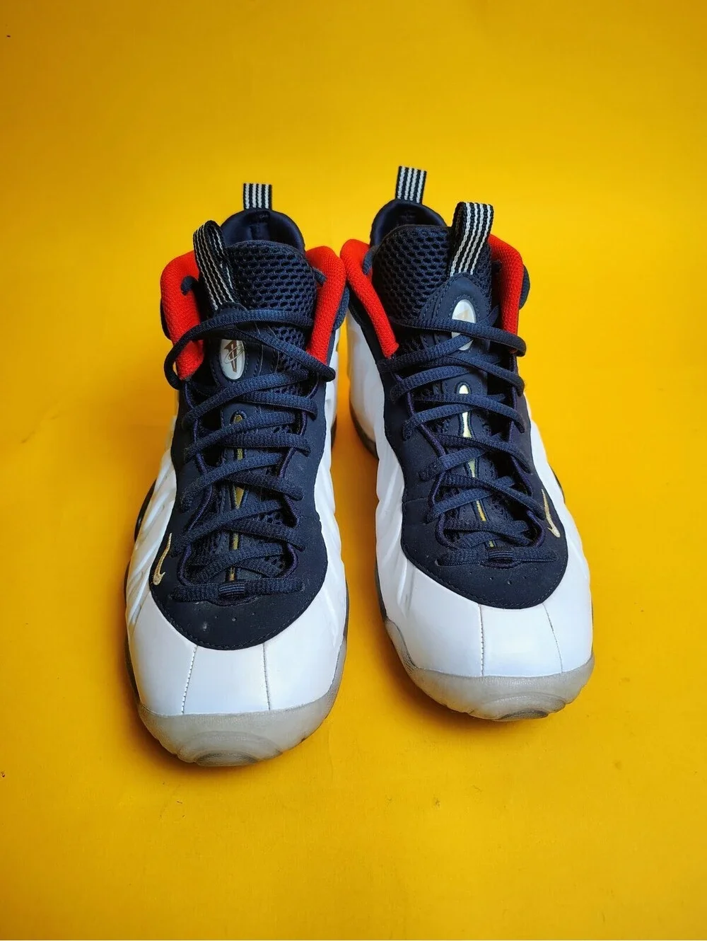 Nike Little Posite One Olympic USA White Navy Red GS 6.5Y Women 8 SB 644791-403